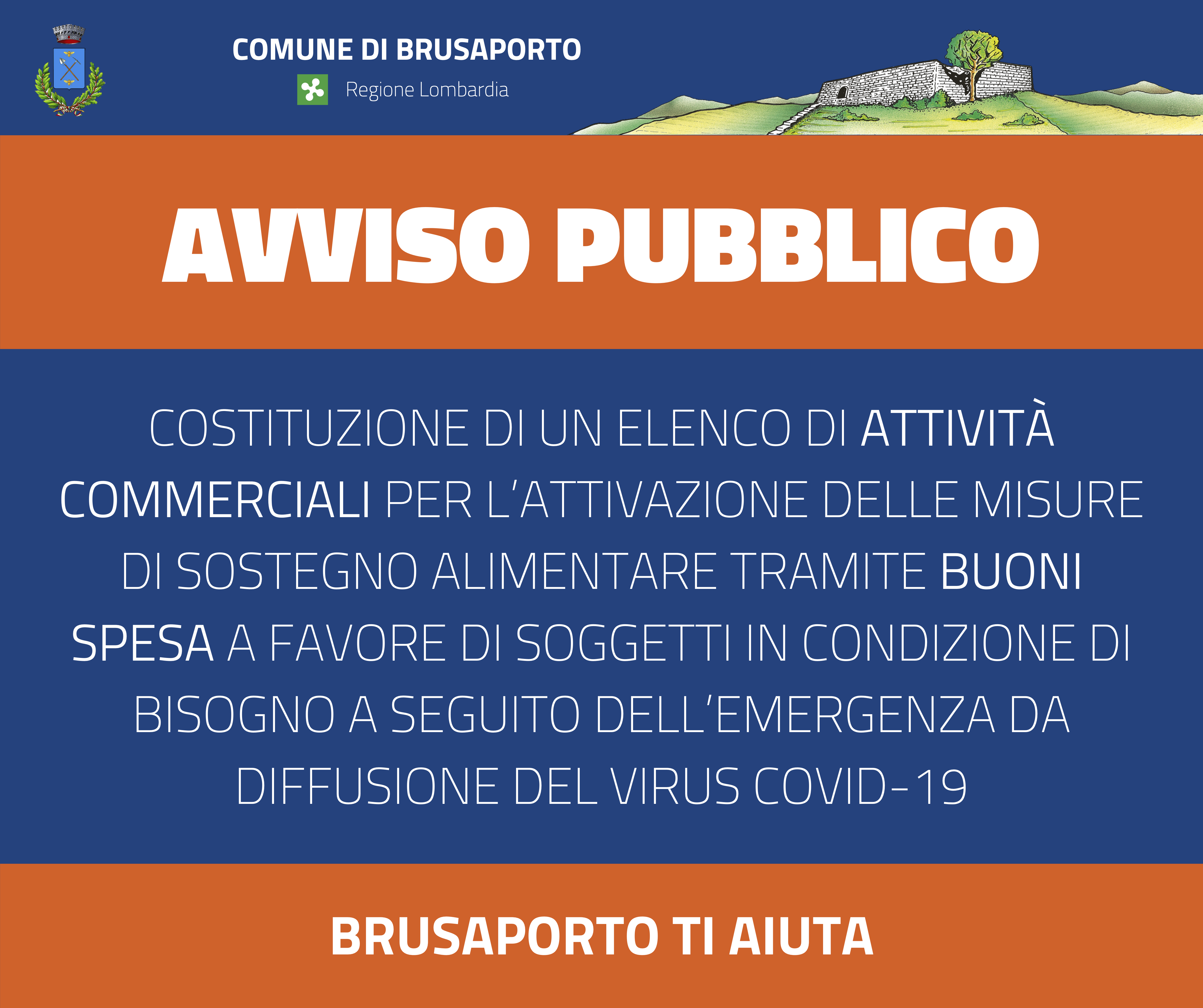 Immagine che raffigura Avviso pubblico per le attività commerciali