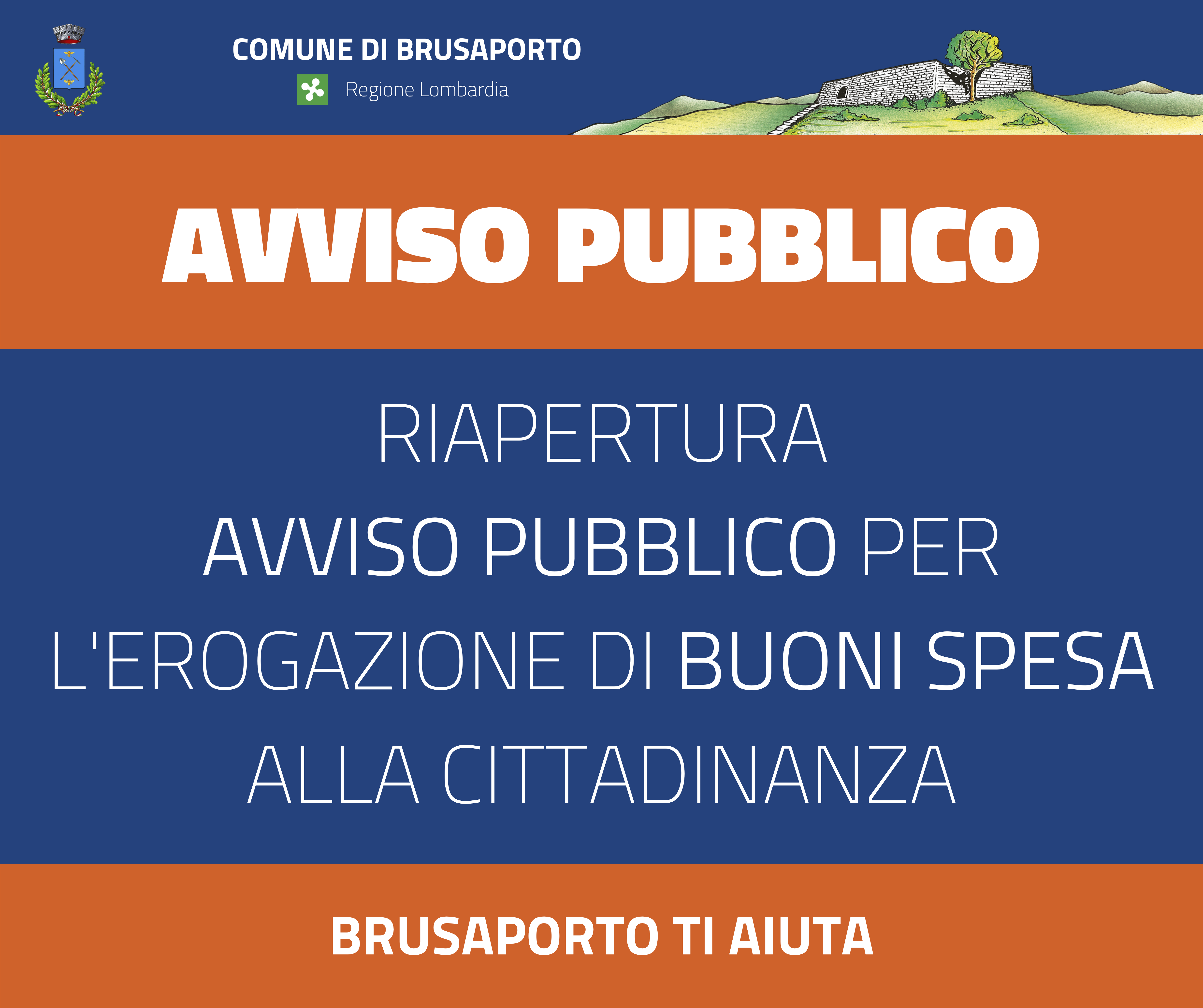 Immagine che raffigura Riapertura avviso pubblico per l'erogazione di buoni spesa